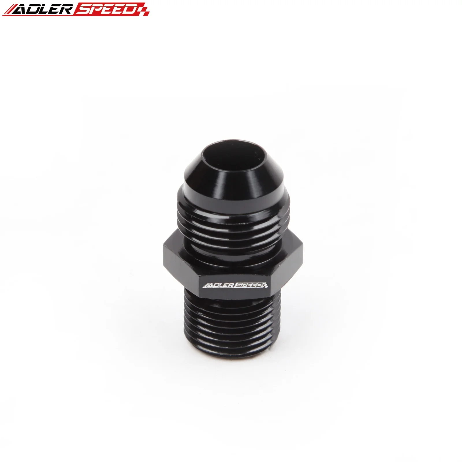 2개 AN8 -8AN 직선형 수컷 3/8인치 BSP BSPP 알루미늄 연료 오일 피팅 블랙