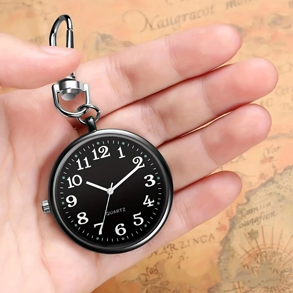 New Tiny Cute Quartz Pocket Watch with Keyring Minimalist Quartz