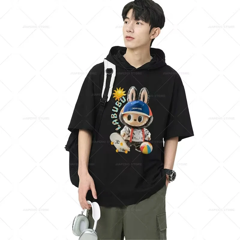 2pcs Pop Mart Labubu Iron on Patches for Clothing Cartoon DIY Hoodie T-shirt Heat Transfer Patch Clothes Vinyl Stickers