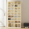 Portable Folding Shoe Rack Shoe Organizer Storage Box With MaClear Door For Closet Entryway Storage Containers Binsgnetic 1