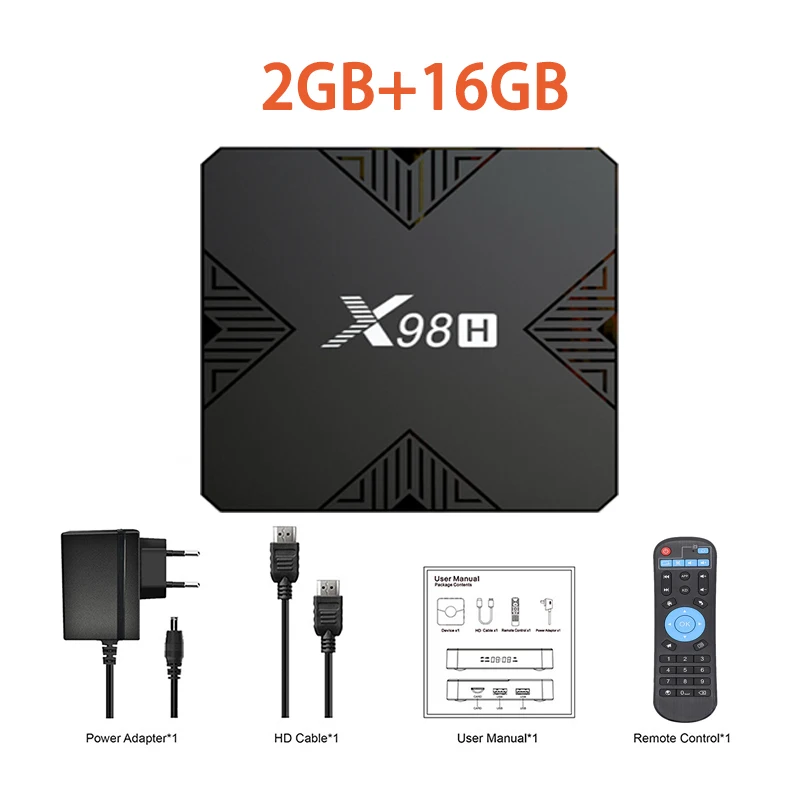 Dispositivo de TV inteligente X98H PRO, decodificador con Android 12, 16  GB, 32 GB, 4GB, 64GB, Allwinner H618, 1000M, BT5, banda Dual, Wifi6, 1080P,  BT, reproductor multimedia 6K - AliExpress