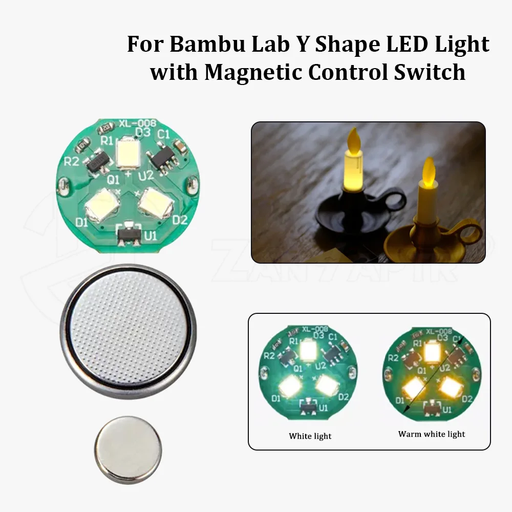 Für Bambu Lab Y-förmige LED-Leuchte mit Magnetsteuerung DIY 3D-Druck Modellteile für 3D-Drucker – Detail 1