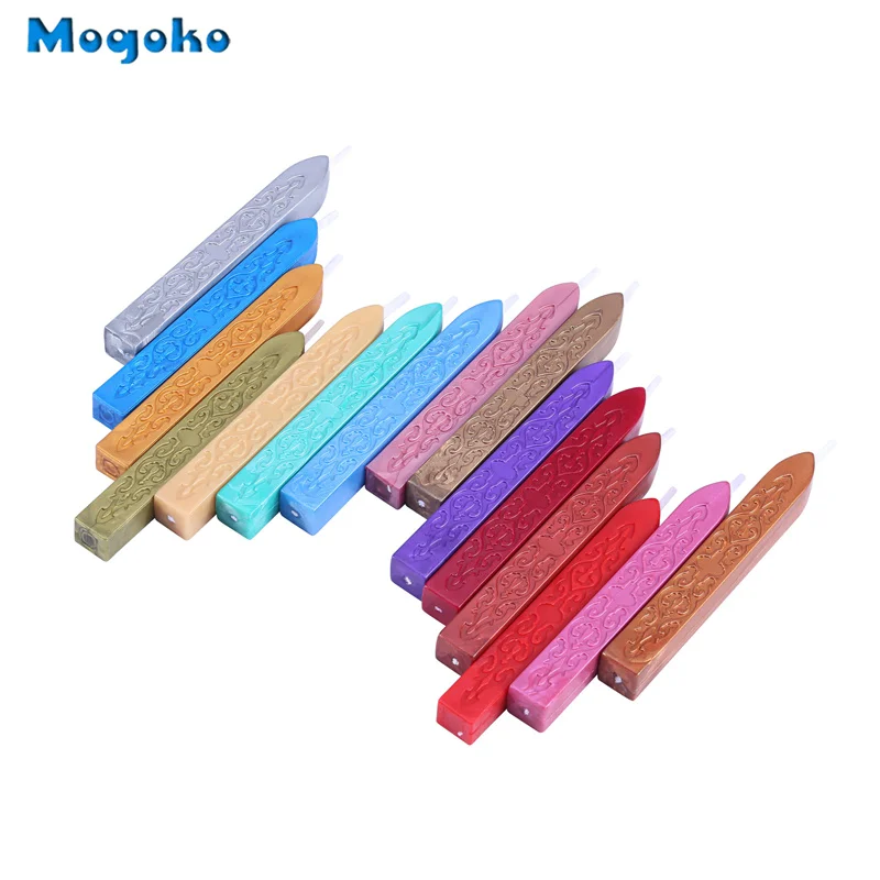 Mogoko Fire Manuscript Sealing Seal Wax Sticks with Wicks Cord Wick Sealing Wax For Postage Letter Retro Vintage Seal Stamp