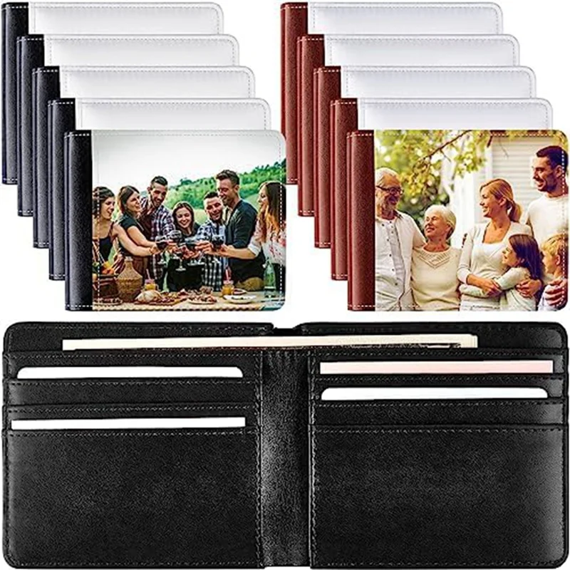 

24Pcs Sublimation Wallet Blank Heat Transfer Wallet Blank Sublimation Wallet With ID Windows For Travel Work Graduation Durable