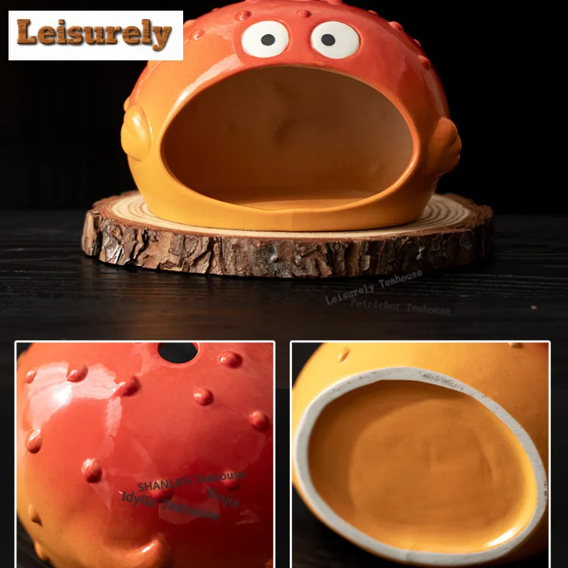 Creative Ceramic Small Porpoise Incense Holder Mist Smoking Steamers Incense Burners Consecrate Censer Tea Items Ornaments Gift