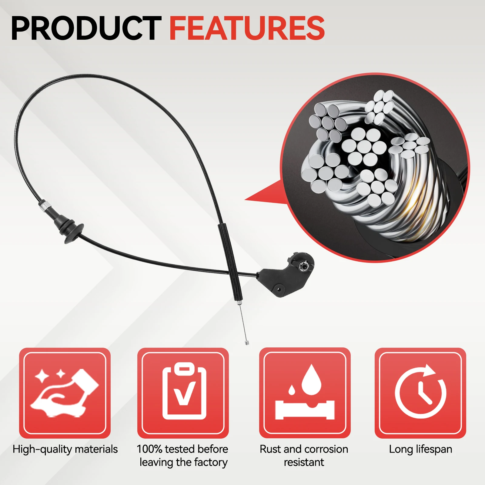 자동차 엔진 후드 해제 메커니즘 보우드 케이블 와이어  51238402615 BMW X5 E53 1999-2006 3.0d 3.0i 4.4i 4.6is 4.8is 2000-2006용