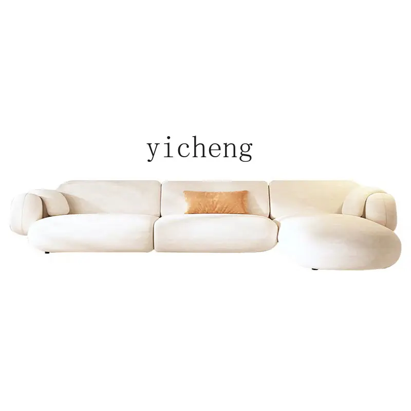

XL Log Wind Warm Color Cream Wind Sofa Modern Designer Straight Row Art-Sofa