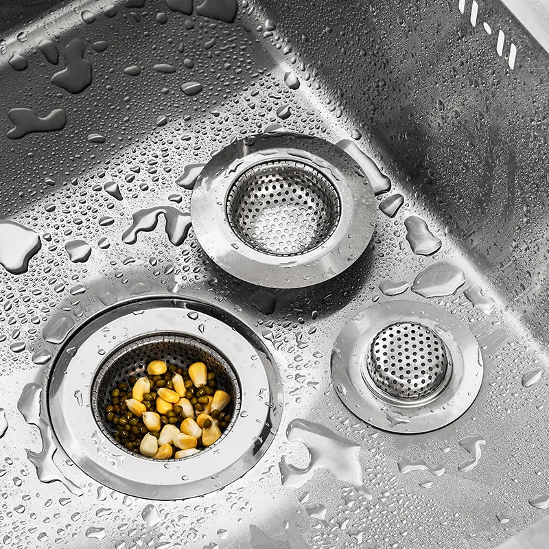 Kitchen Sink Filter 1PCS Kitchen Sink Filter Stainless Steel Mesh Strainer Wash Basin Drain Hole Trap Hair Catcher Stopper for Bathroom Accessories kitchen sink filter,sink strainer,sink filter,kitchen sink strainer,hair drain catcher