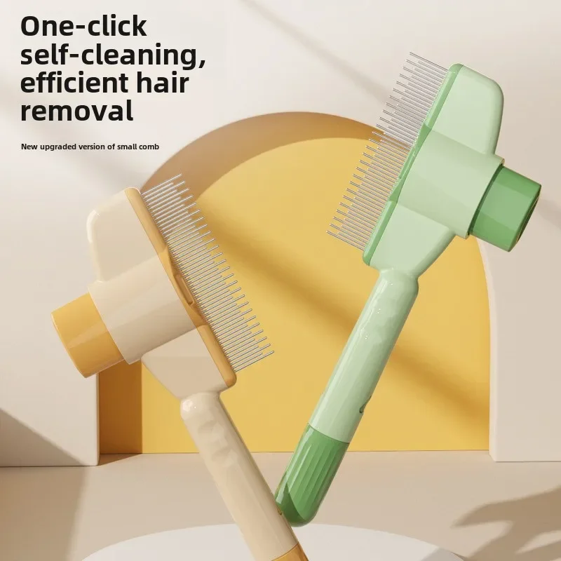 Cat Comb Knot Removal Floating Hair Artifact Long Hair Pet Self Cleaning Row Dog Cats Combs Grooming Supplies Flea Remove 2
