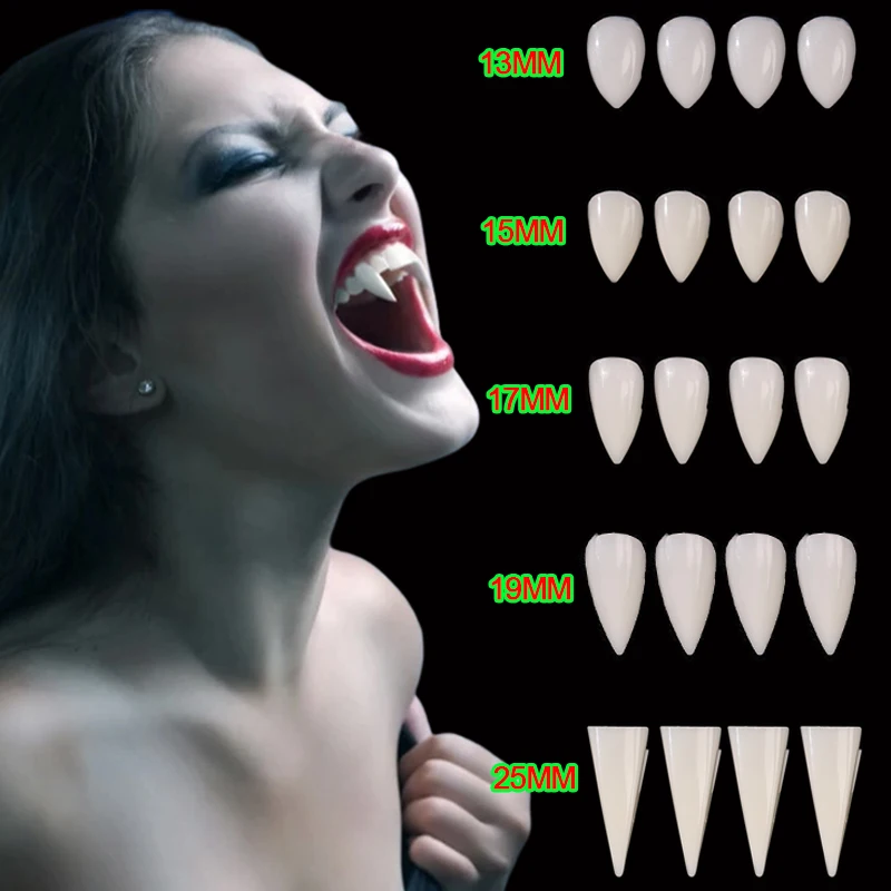 1PairVampireTeethFangsDenturesPropsHalloweenCostumePropsFalse