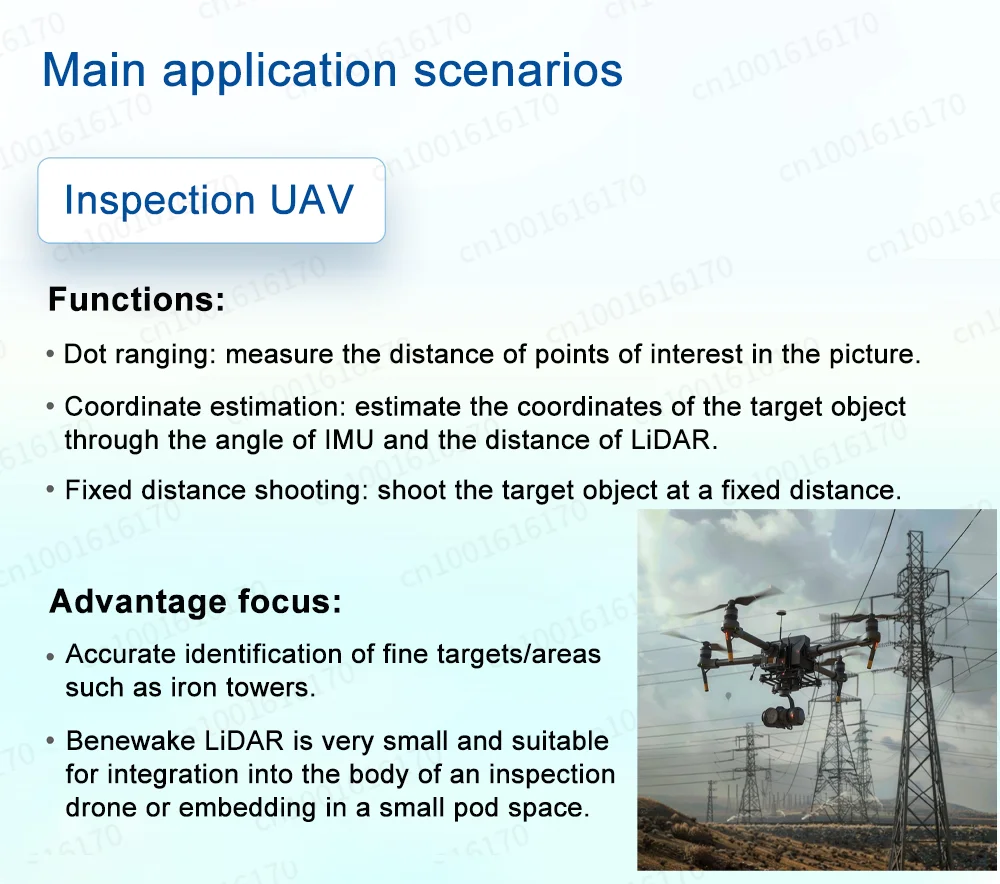 Benewake TFA170-L LiDAR Sensor 170M Long Distance Single Point Small Radar High-