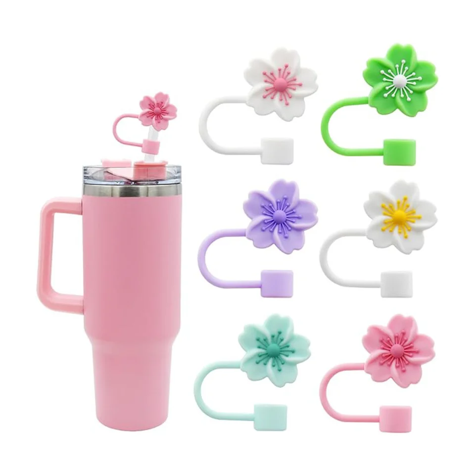 Tappo di copertura in paglia teschio per coppe Stanley 40oz Tumble 10mm paglia a prova di polvere compatibilà riutilizzabile Stanley Straw Topper Halloween