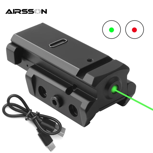 Viseur laser vert rouge foncé aste par USB, pour fusil, odorde poing,  pointeur de tir - AliExpress