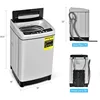 COSTWAY Portable Washing Machine, 11Lbs Capacity Full-automatic Washer with 8 Wash Programs, LED Display, 10 Water Levels 5