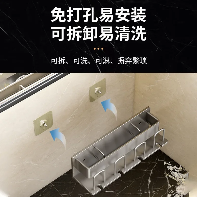 Toothbrush Holder Wall Mounted Storage Hook Bathroom Accessories
