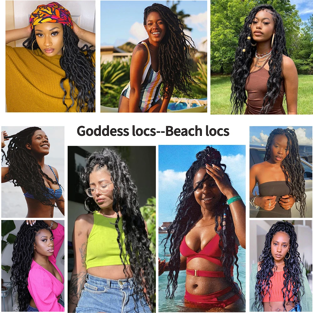 So- peruca de crochet para mulher negra, cabelo sintético wavcom renda  frontal, 13com goddess de goddess, 32 polegadas, 13x4