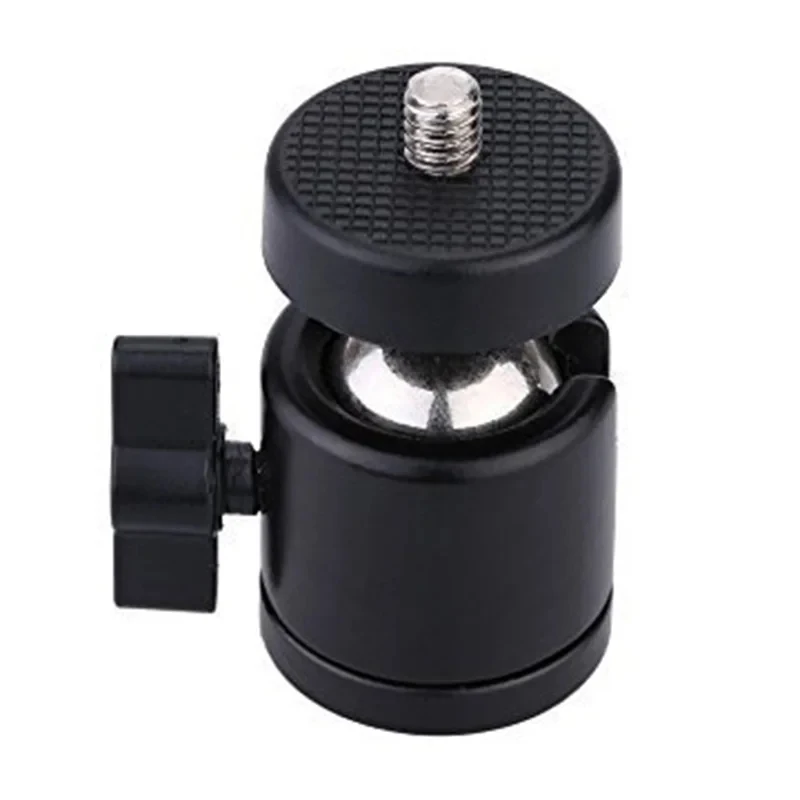 Universal 1/4 Swivel Mini Ball Head Screw Tripod Mount Adapter For Go Pro DSLR Camera Camcorder Light Bracket Camera Accessories