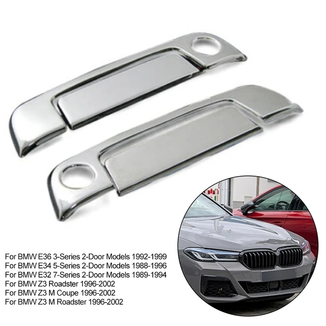 2Pcs For BMW E36 E34 E32 Z3 M Coupe Roadster Chrome Side Door