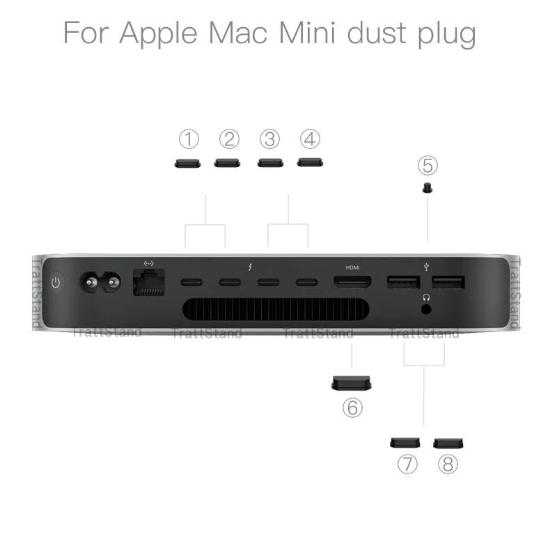 Spina Antipolvere Per Mac Mini 2023 2020 2018 Copertura Antipolvere Morbida Anti Interfaccia Porte Usb Tappo Custodia Antipolvere Accessori