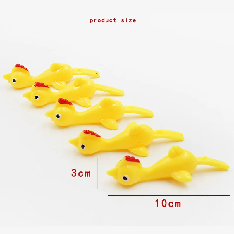 Stress Relief Toys 5-15pcs Slingshot Rubber Chicken Finger Toys Flingers Stretchy Shoot off Turkey Novelty Assorted Stress Reliever Kids Adult Toys