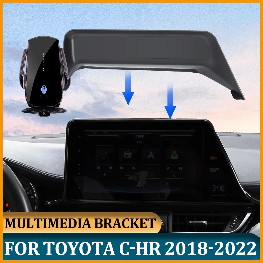 Tela Multimídia Suporte Do Telefone Do Carro, Suporte De Telefone Para Toyota CHR 2022 2021 2020, Acessórios Toyota CHR 2018 2019, 8