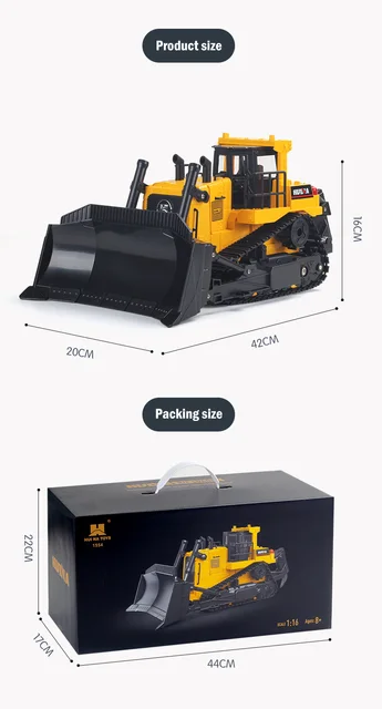 s1730 Huina 1569リモートコントロールトラック8CH rcブルドーザー