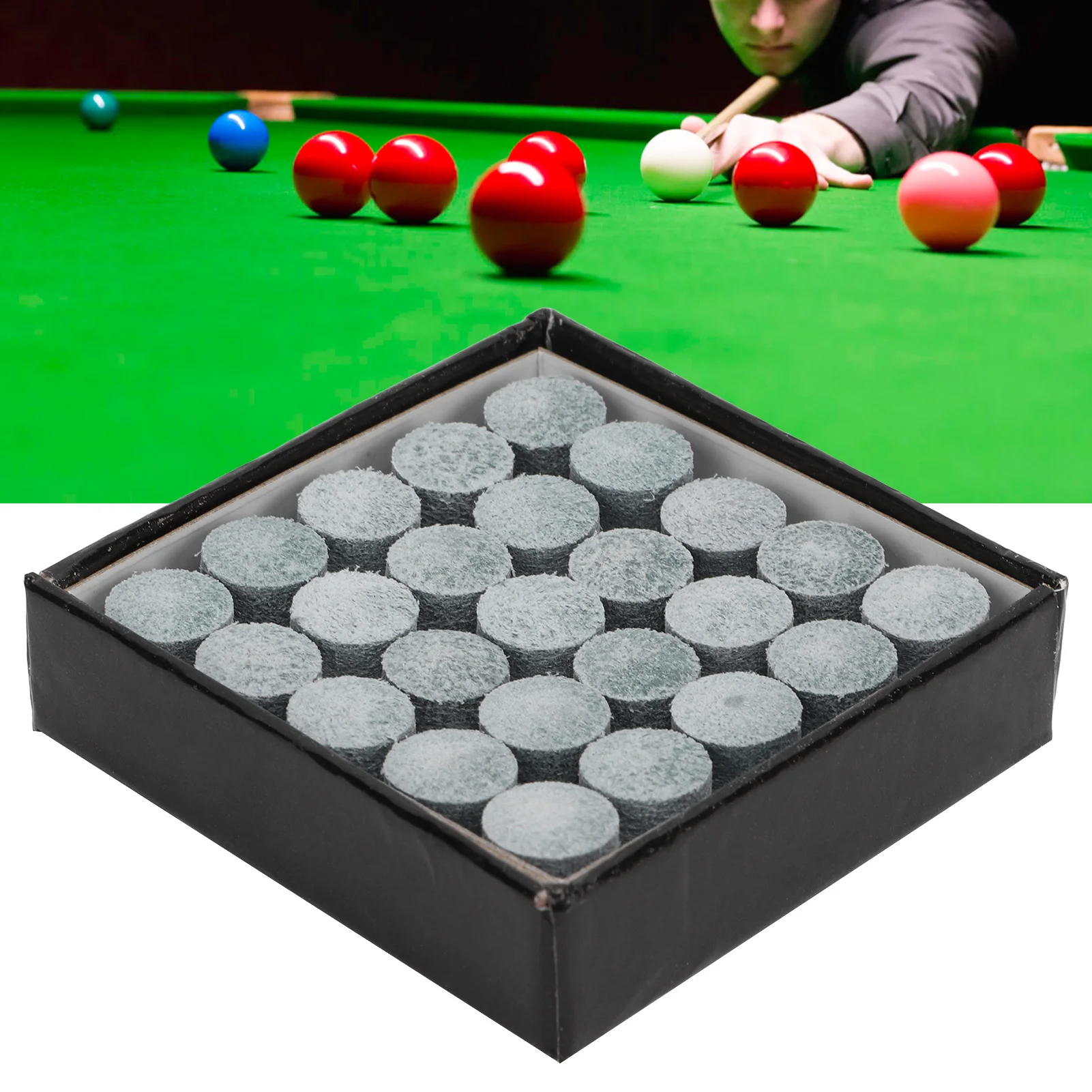 50pcs Billiard Stick Tip Pool Tips Good Elasticity Leather Material For Billiard Use Replacement Parts Set billiard tips