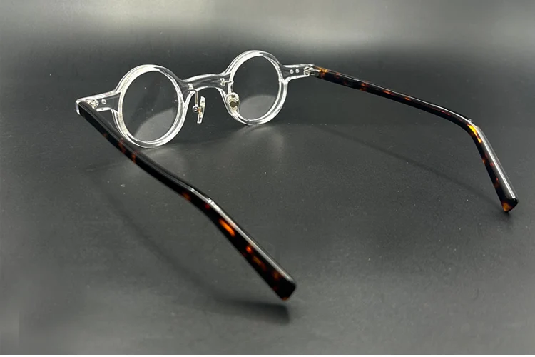 Yujo Unisex Full Rim Round Acetate Fiber Eyeglasses 3840 Image 4
