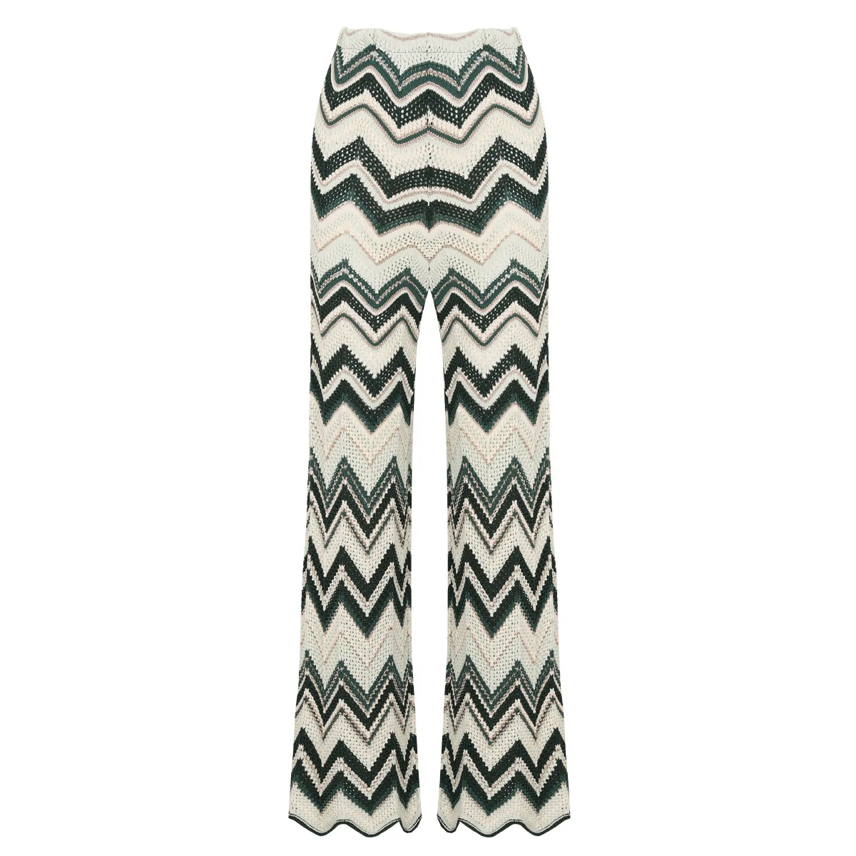 ZJYT Summer New Women's Sleeveless Knitted Tops Pullover Vest Striped Fashion Retro Casual Beach Holiday Long Pants Knitwears 6
