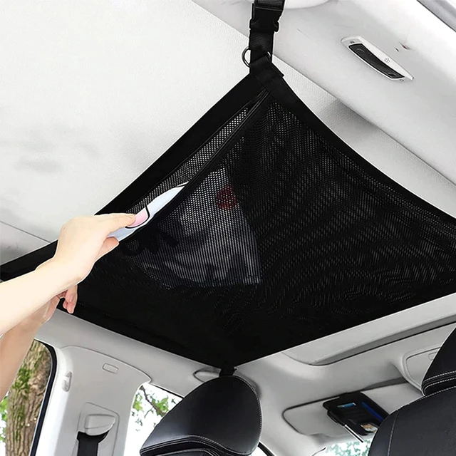 1 Filet De Rangement Pour Plafond De Voiture, Filet De Rangement