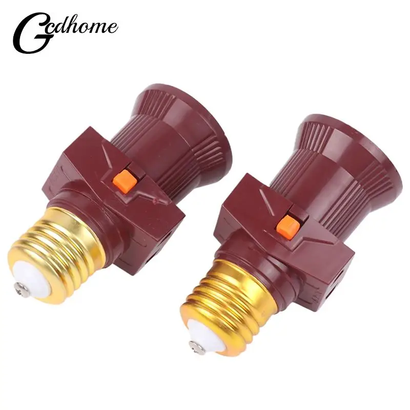 110V- 240V E27 Screw Bulb Holder Convert Switch Lamp Socket LED Bulb Adapter Switch Lamp Socket Adapter