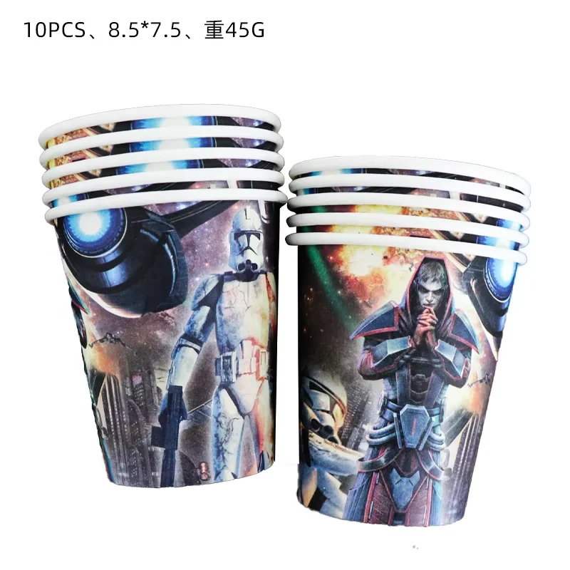 Star Wars Partyzubehör Tischgeschirr-Set Teller Becher Servietten Tischdecke für Babyparty Themenparty Kindergeburtstag Dekoration – Detail 25