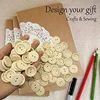 30/50Pcs Wooden Buttons Sewing Clothing Buttons Wooden Handmade Button Letter Love for DIY Crafts Scrapbooking Wedding Decor 2
