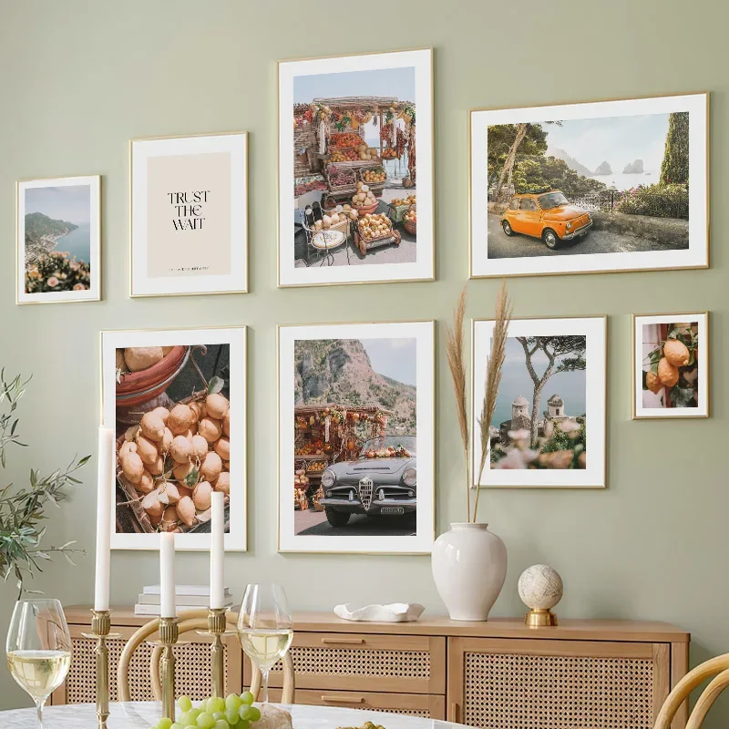 Autunno Hilton Lemon Motor Hill Chiesa Wall Art Canvas Painting Nordic Poster Stampe Immagini Di Paesaggi Per La Decorazione Del Soggiorno