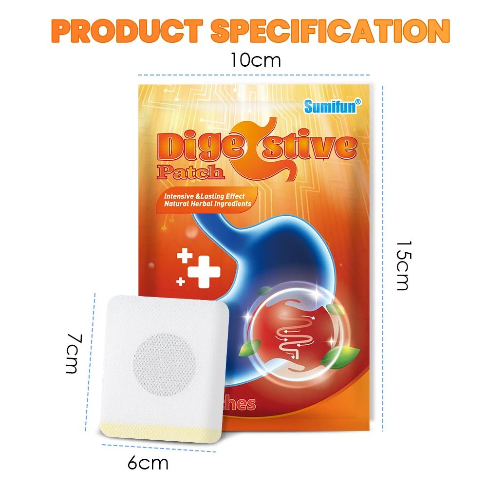 6/18/30Pcs Sumifun Herbal Digestive Patch Navel Gastric Ulcer Stomach Pain Diarrhea Medical Plaster Indigestion Diarrhea Colitis pain relief patch