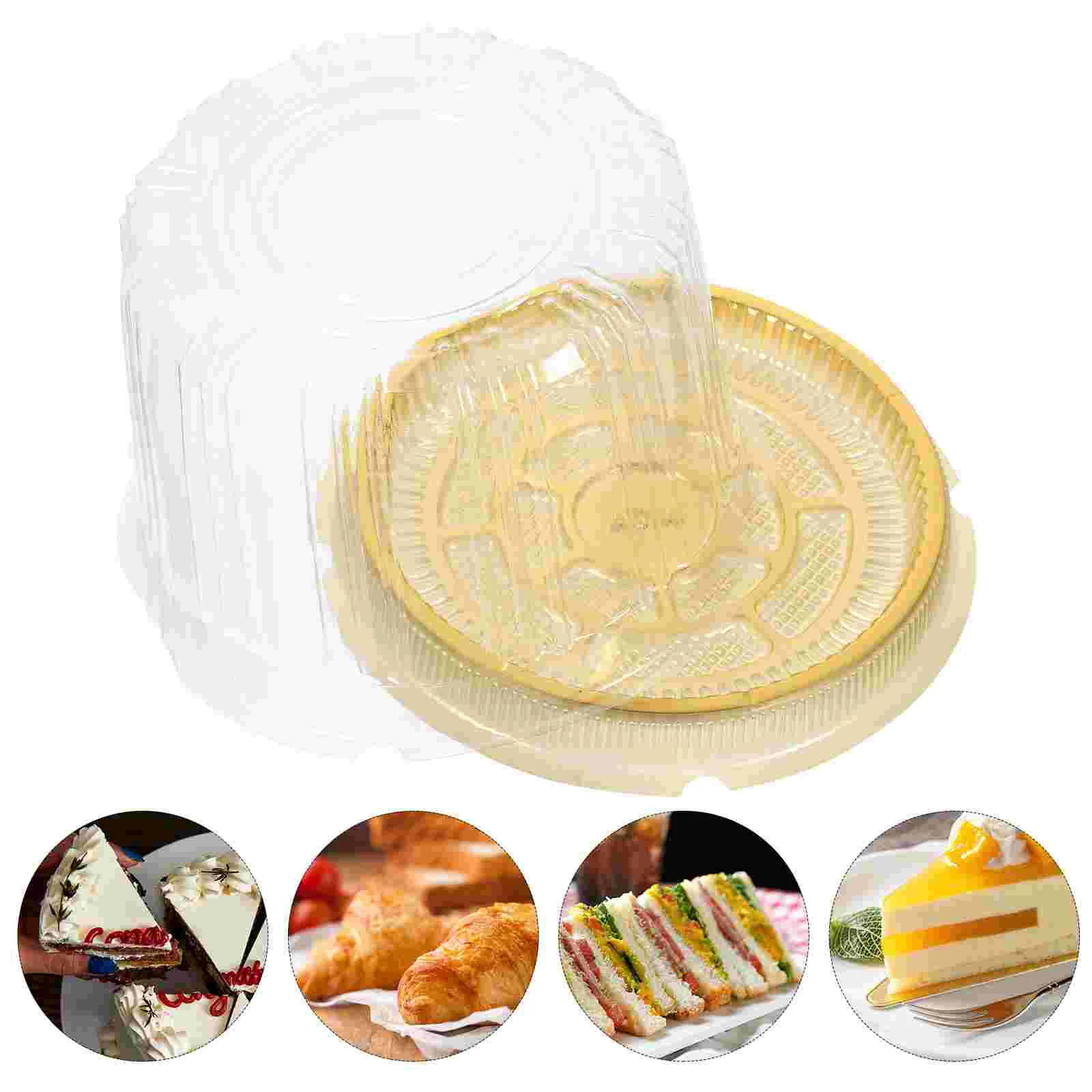 

Plastic Cake Containers Dome Lids Mini Cupcake Boxes Clear Dessert Muffin Mooncake Holder Round Cake Carrier Transport