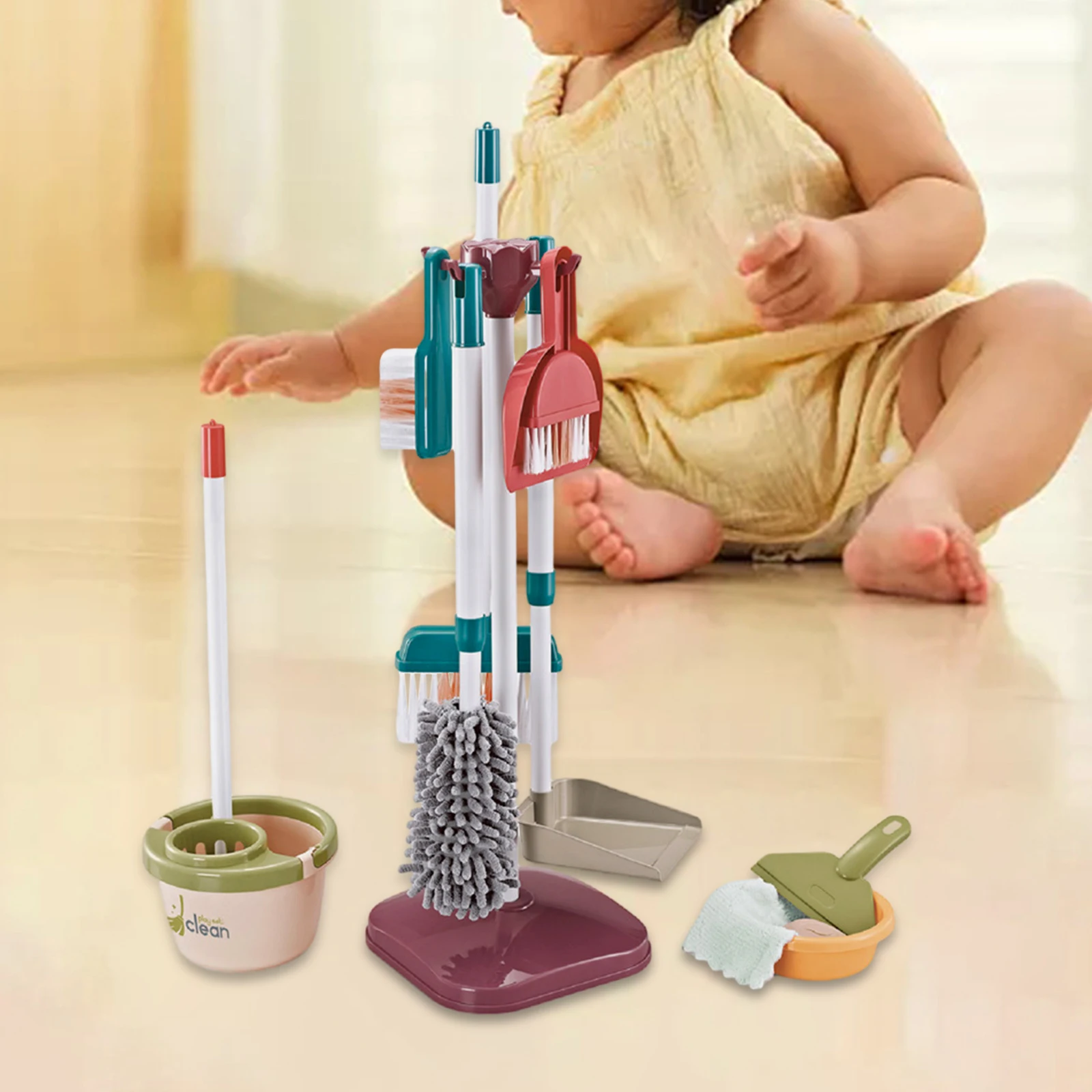 Kids Cleaning Toy Housekeeping Tools Simulation House Cleaning Toys Early Kids Baby Set Tool Housework Learning