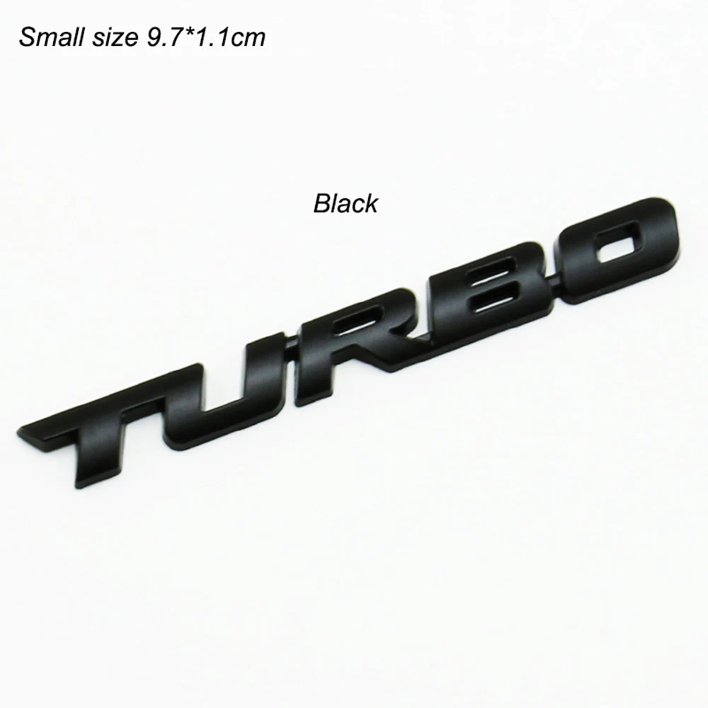 9.7*1.1 סנטימטר סגנון רכב טורבו בוסט טעינה משפרת 3D מתכת כרום זינק אלומיניום סמל מדבקה דקל אביזר אוטומטי