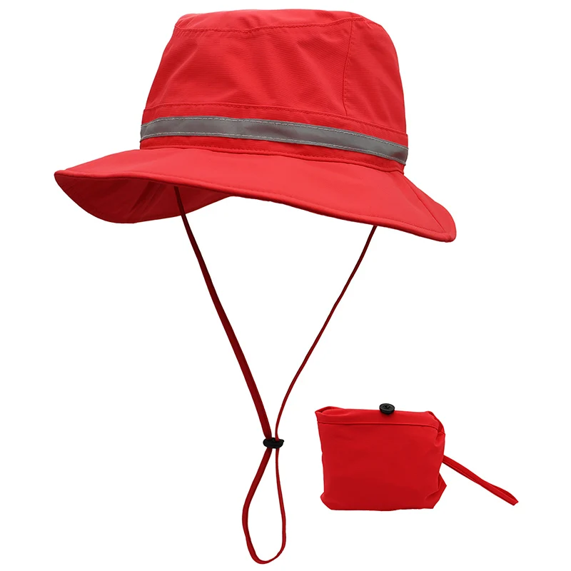 UPF50+ Waterproof Fisherman's Bucket Hat Sun Protection Large Wide Brim  Hiking Outdoor Breathable Anti UV Fishing Beach Hat - AliExpress