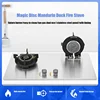 Gas Stove Double Stove Can Flip High Firepower Household Built-in Stove Tempered Glass Electronic Pulse Ignition 2