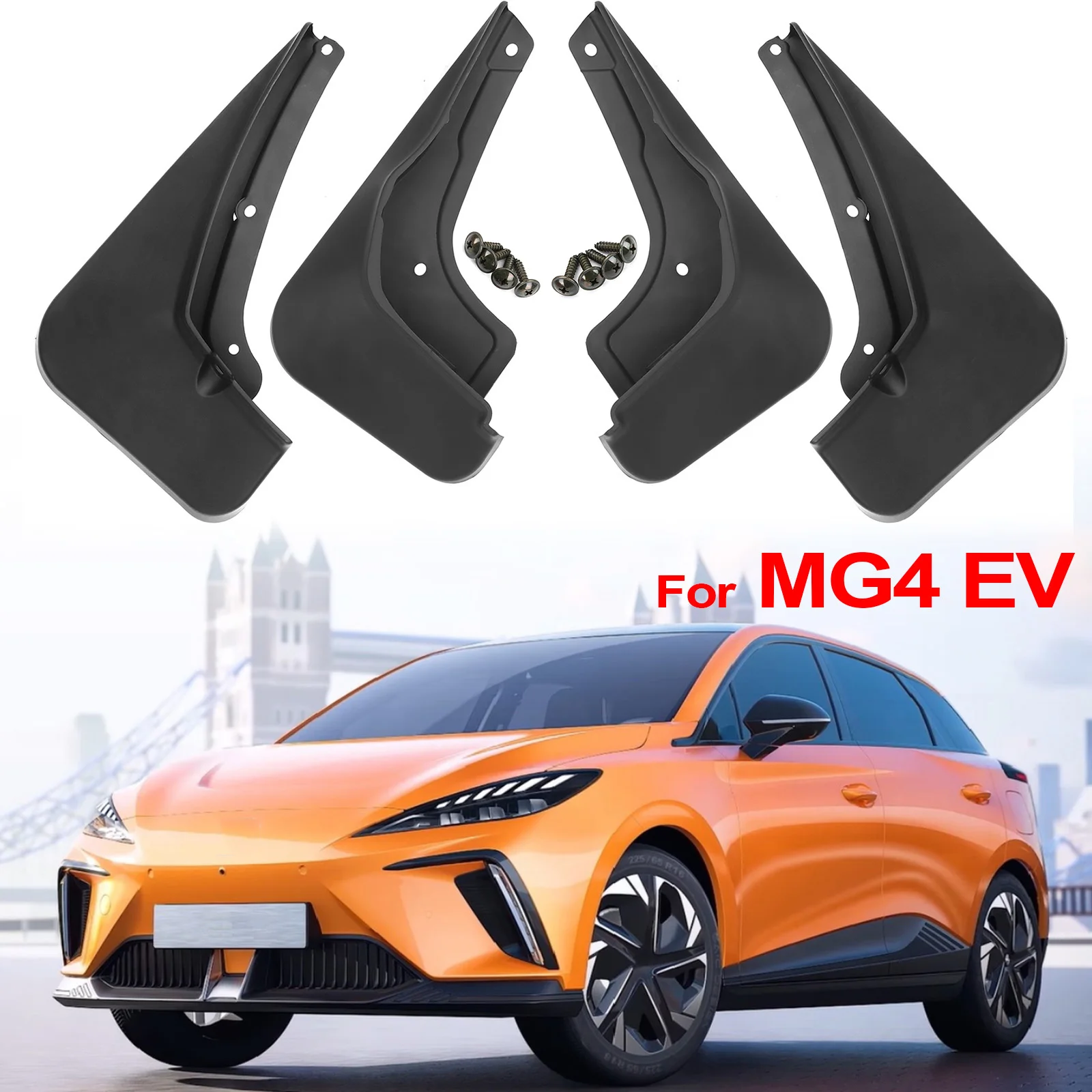 

4x For MG 4 MG4 EV Mulan Hatchback 2022 2023 Mud Flaps Splash Guard Mudguards MudFlaps Front Rear Fender Styling Car Accessories