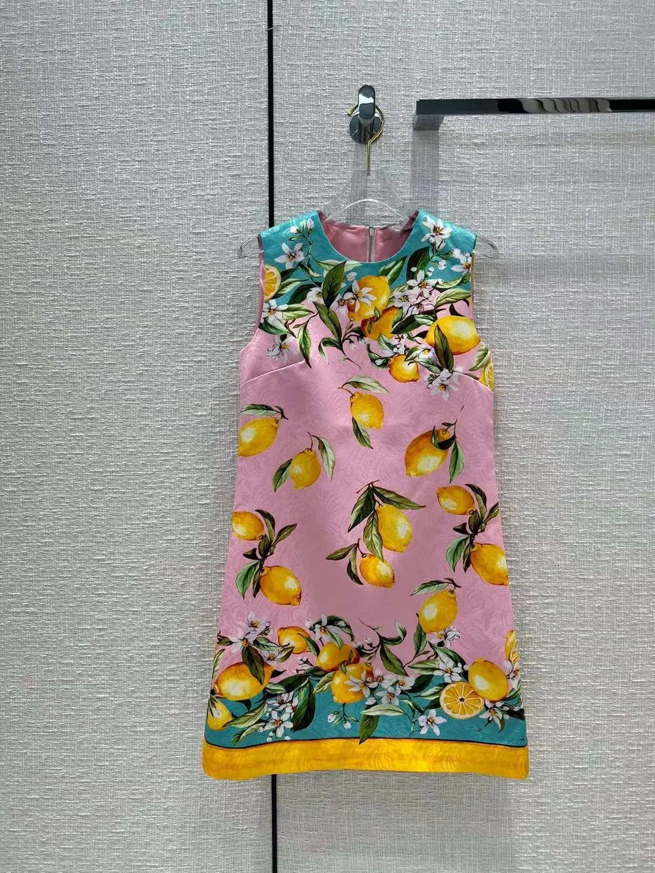

Fyion 2022 Summer Women Tank Dress Runway Fashion Sleeveless O-Neck Flowers Print Mini Holiday Vacation Pink Dress Vestidos