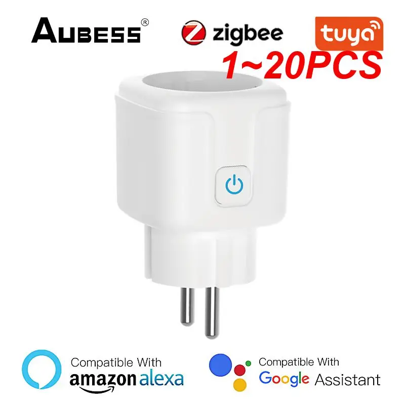 

Умная розетка Zigbee с монитором питания, розетка с дистанционным управлением, для умного дома, 1-20 шт.