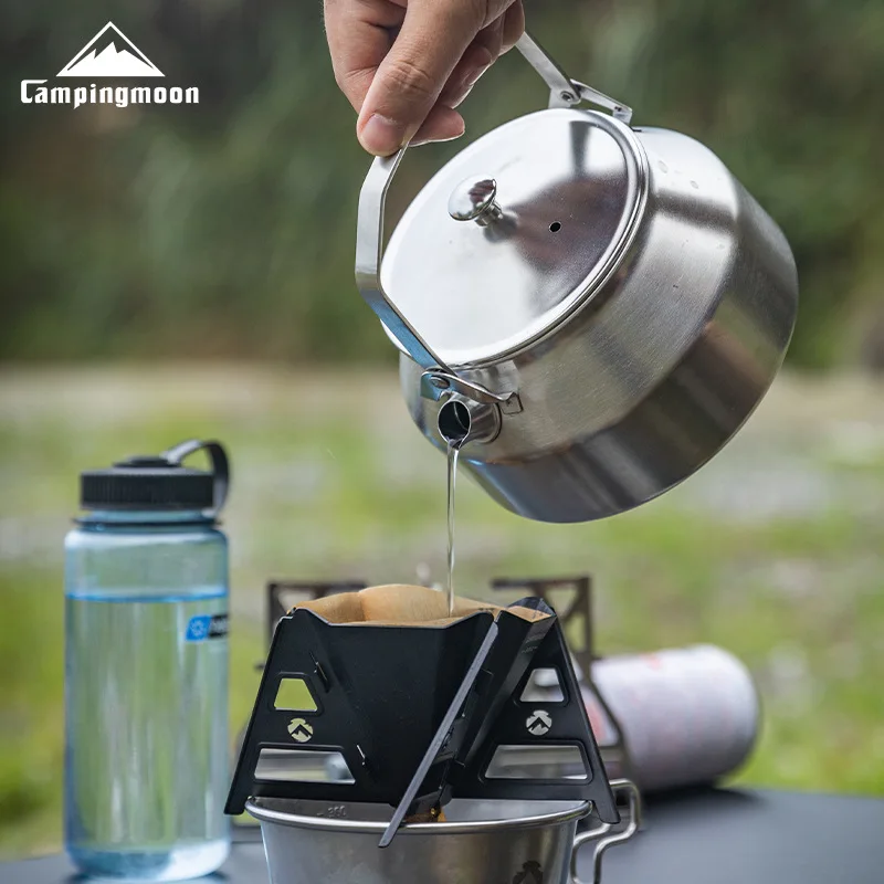 Small Campingmoon SW-1 Stainless Steel Cooking Kettle Tea Coffee Pot 600ml