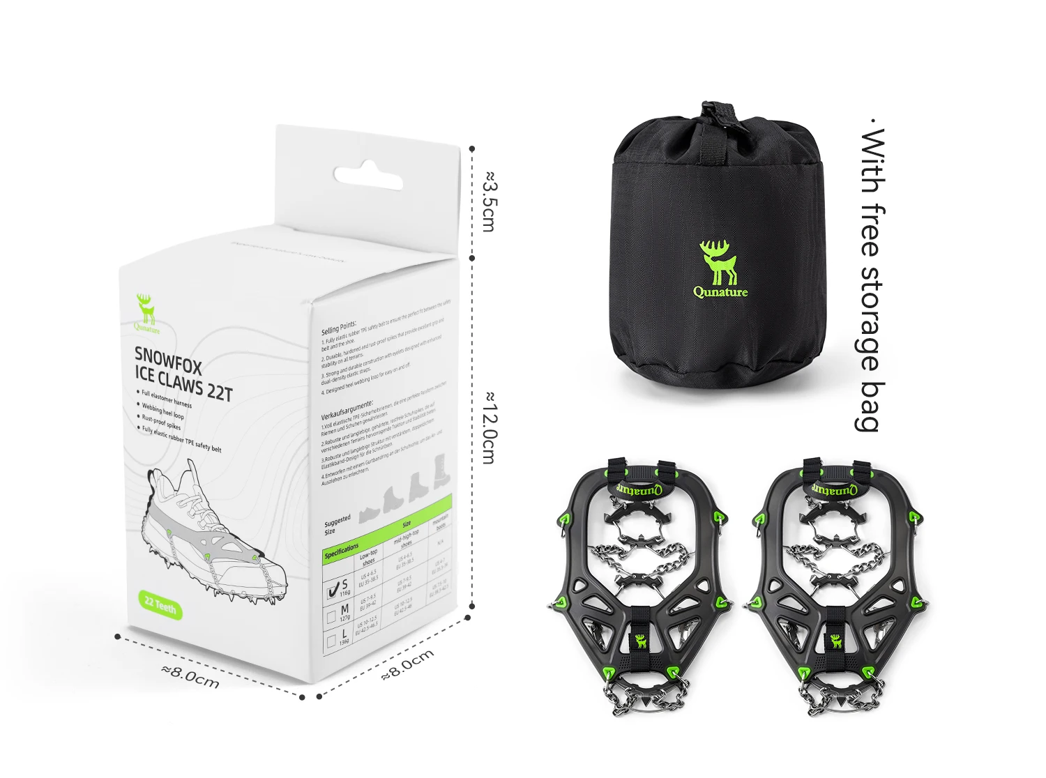 Compact crampon structure