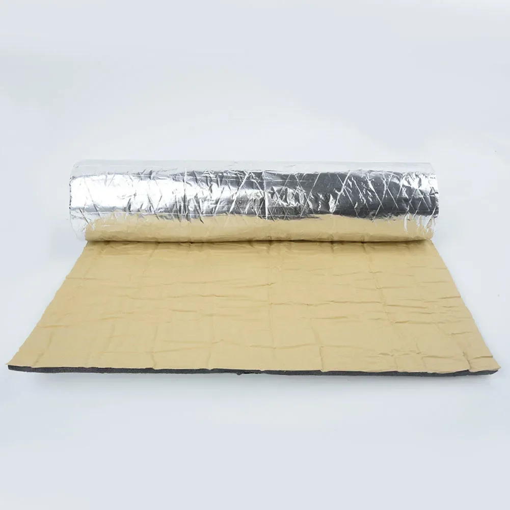 Car Soundproofing Deadening Mat Heat Sound Insulation Cotton Firewall 100x40cm Aluminum Foil And Rubber Foam Sound Heat Deadener