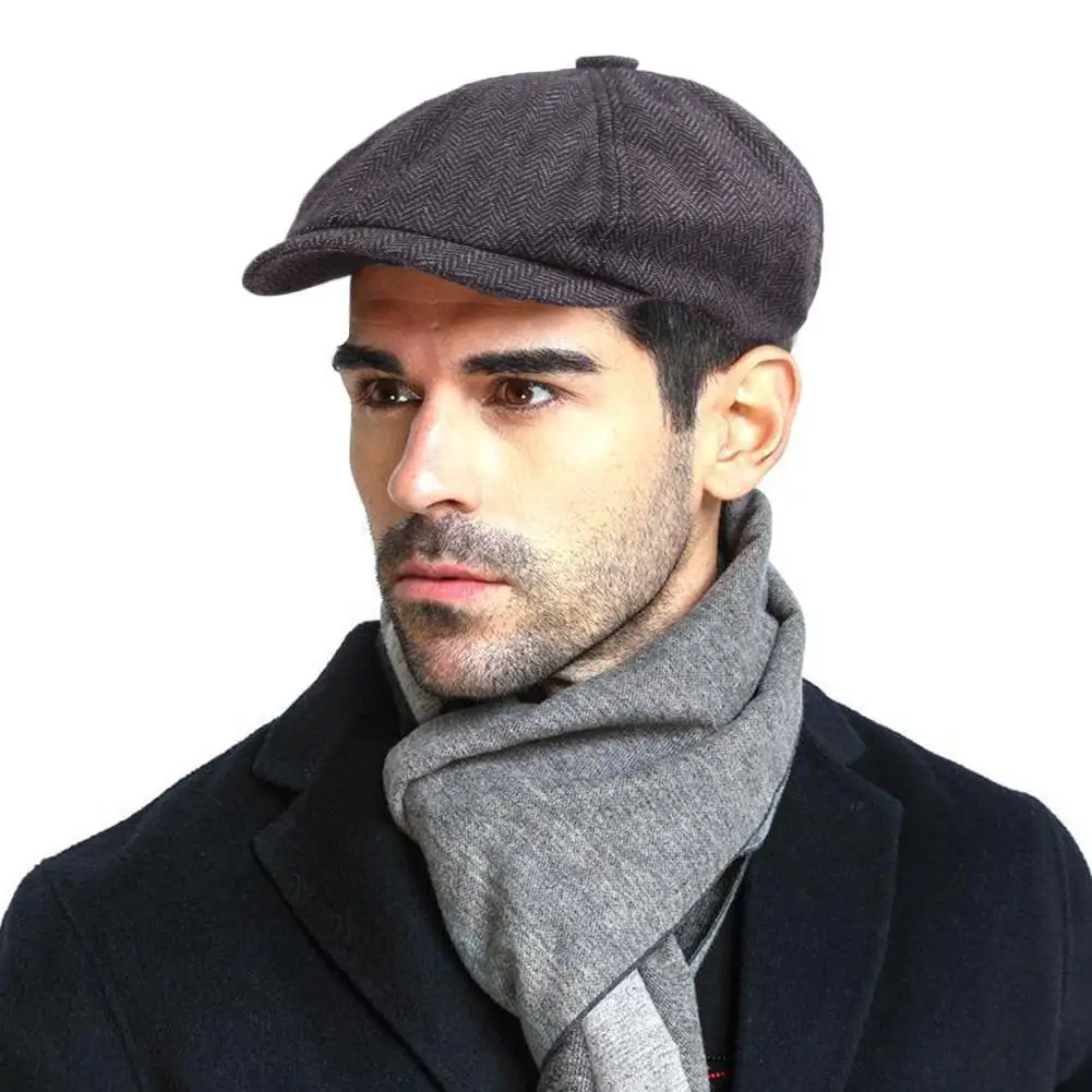 

Vintage Men Cotton Beret Warm Classic Western Newsboy Caps Painter Hat Autumn Winter Outdoor Berets Cap Clothing Accessories