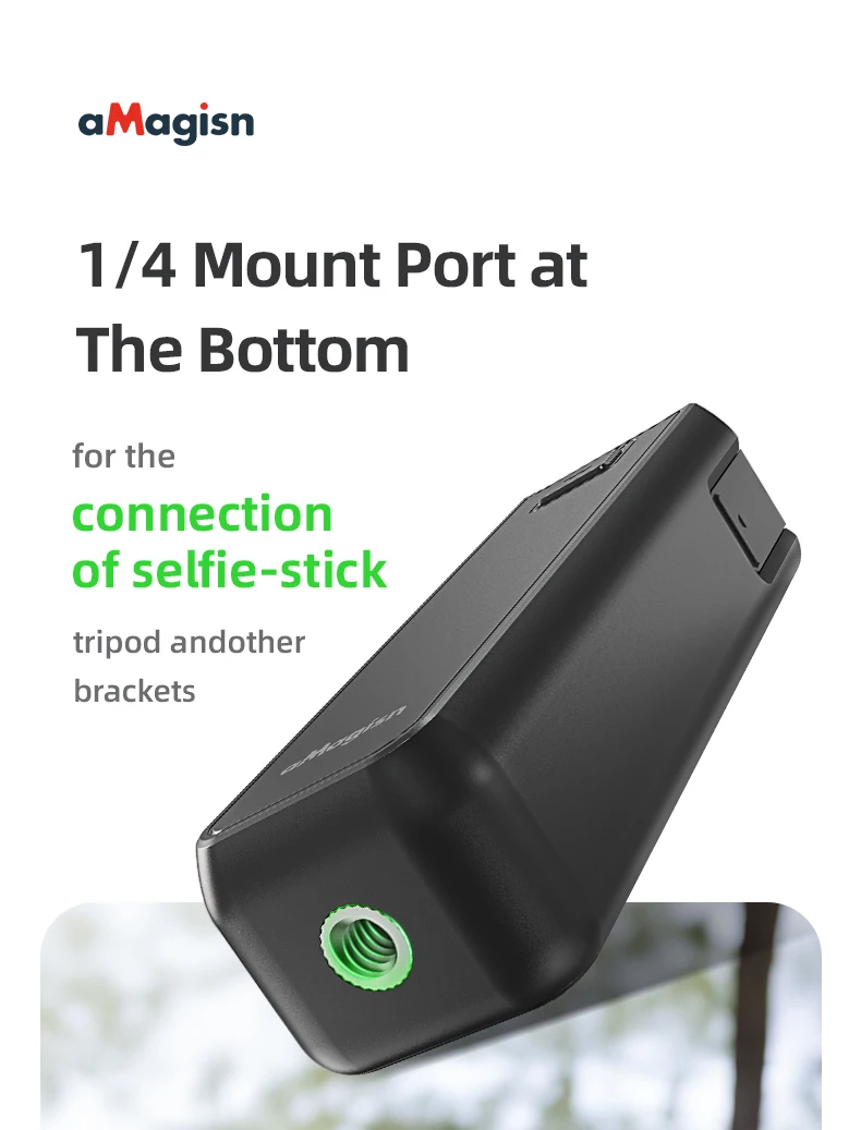 aMagisn Battery Handle for DJI Osmo Pocket3 4500mAh Handheld Charging Safe and S