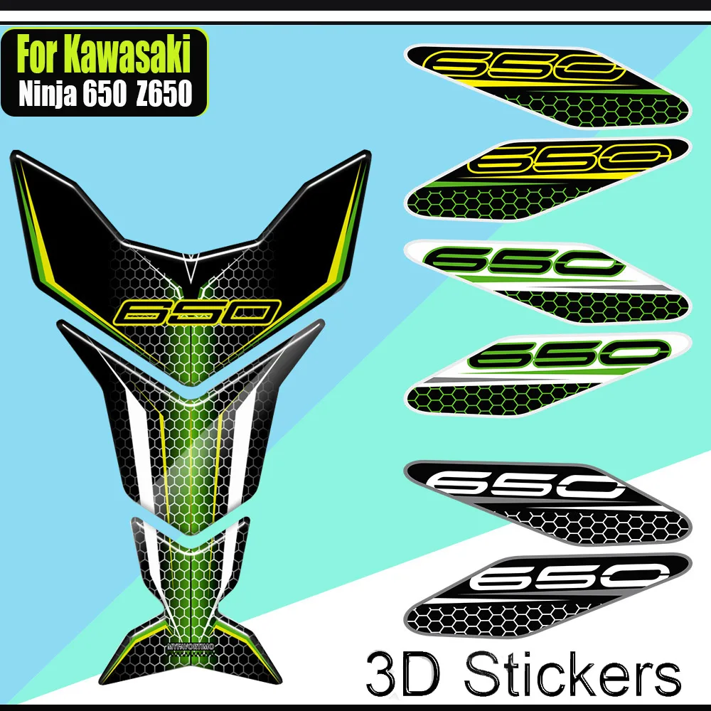 

2019 2020 2021 Protector Tank Pad Stickers For Kawasaki Ninja 650 Z Z650 VERSYS Decal Kit Knee Emblem Badge Logo Fairing 2018