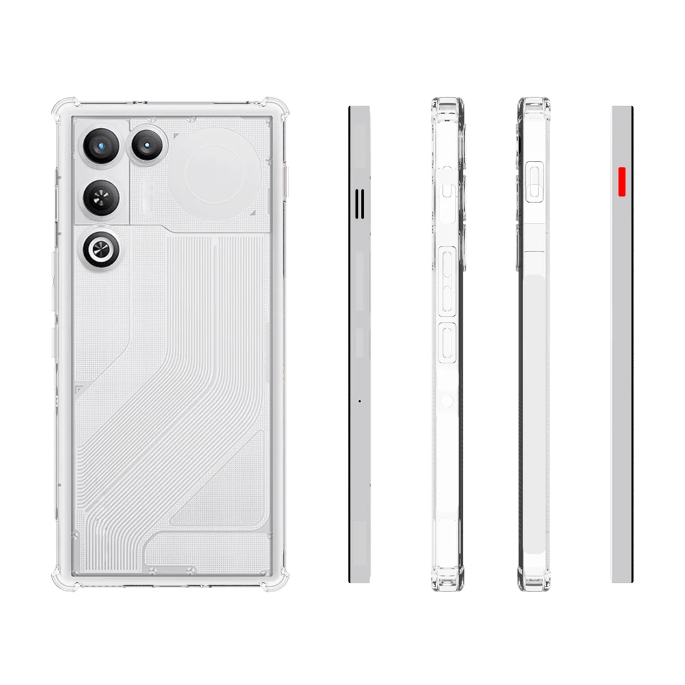 Shockproof Air Cushion Clear Silicone TPU Back Cover Case